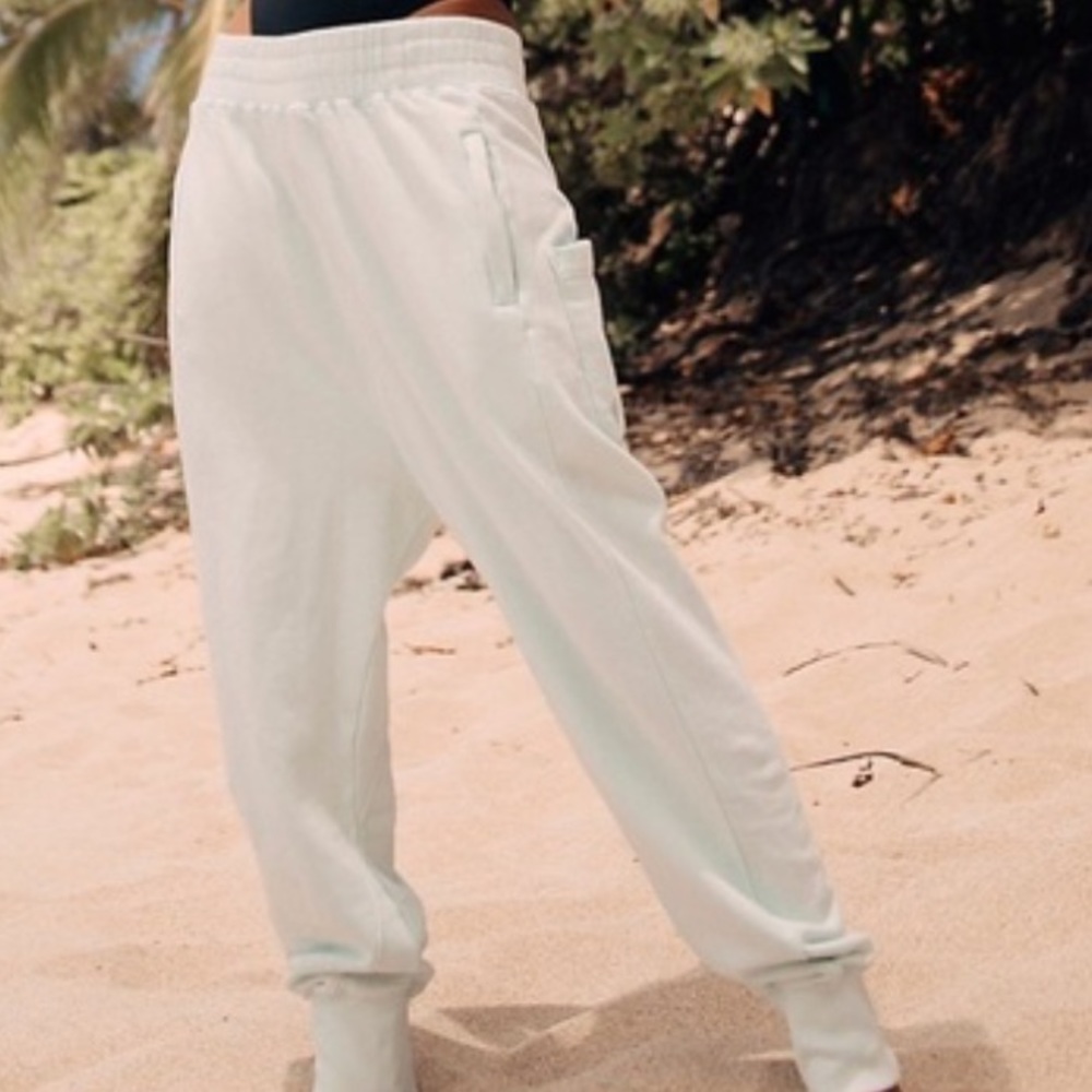 Free People June Bug Light Blue Joggers. Small